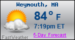 Weather Forecast for Weymouth, MA