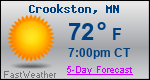 Weather Forecast for Crookston, MN