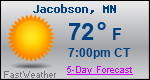 Weather Forecast for Jacobson, MN