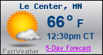 Weather Forecast for Le Center, MN