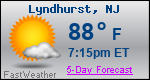 Weather Forecast for Lyndhurst, NJ