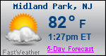 Weather Forecast for Midland Park, NJ