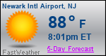 Weather Forecast for Newark International Airport, NJ
