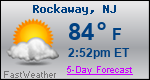 Weather Forecast for Rockaway, NJ