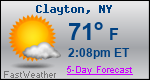 Weather Forecast for Clayton, NY