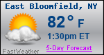 Weather Forecast for East Bloomfield, NY