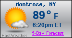 Weather Forecast for Montrose, NY