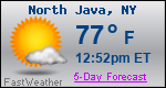 Weather Forecast for North Java, NY
