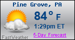 Weather Forecast for Pine Grove, PA