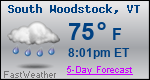 Weather Forecast for South Woodstock, VT