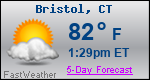 Weather Forecast for Bristol, CT