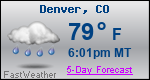 Weather Forecast for Denver, CO