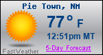 Weather Forecast for Pie Town, NM