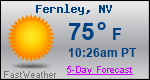 Weather Forecast for Fernley, NV