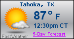 Weather Forecast for Tahoka, TX
