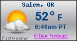 Weather Forecast for Salem, OR