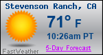 Weather Forecast for Stevenson Ranch, CA