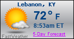 Weather Forecast for Lebanon, KY
