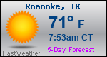 Weather Forecast for Roanoke, TX