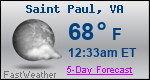 Weather Forecast for Saint Paul, VA