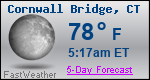 Weather Forecast for Cornwall Bridge, CT