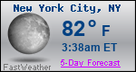 Weather Forecast for New York, NY