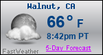 Weather Forecast for Walnut, CA