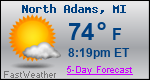Weather Forecast for North Adams, MI