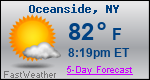 Weather Forecast for Oceanside, NY