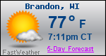 Weather Forecast for Brandon, WI