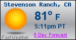 Weather Forecast for Stevenson Ranch, CA