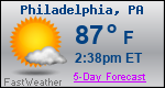 Weather Forecast for Philadelphia, PA