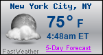 Weather Forecast for New York, NY