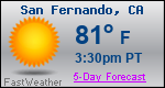 Weather Forecast for San Fernando, CA