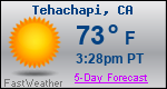 Weather Forecast for Tehachapi, CA