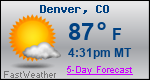 Weather Forecast for Denver, CO