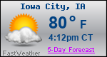 Weather Forecast for Iowa City, IA