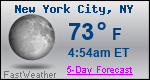 Weather Forecast for New York, NY