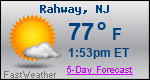 Weather Forecast for Rahway, NJ