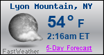 Weather Forecast for Lyon Mountain, NY