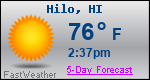 Weather Forecast for Hilo, HI
