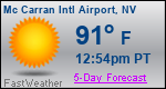 Weather Forecast for Mc Carran International Airport, NV