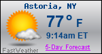 Weather Forecast for Astoria, NY