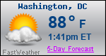 Weather Forecast for Washington, DC