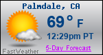 Weather Forecast for Palmdale, CA