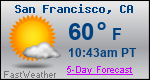 Weather Forecast for San Francisco, CA