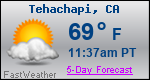 Weather Forecast for Tehachapi, CA