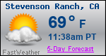 Weather Forecast for Stevenson Ranch, CA