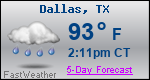 Weather Forecast for Dallas, TX