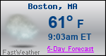 Weather Forecast for Boston, MA
